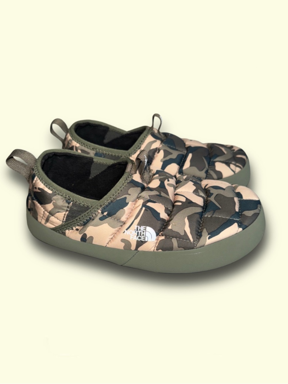 The North Face Camo Thermoball Puffer Slip Ons Youth Size 5Y